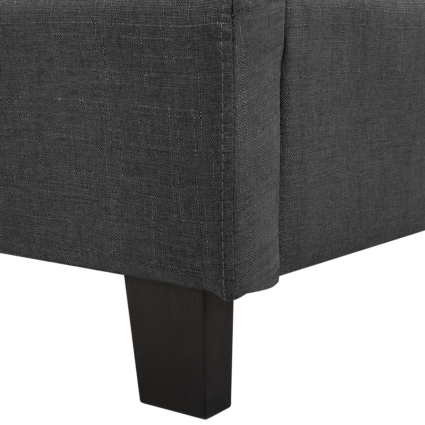 Wasserbett Stoff LA ROCHELLE 180 x 200 cm Dunkelgrau