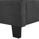 Wasserbett Stoff LA ROCHELLE 180 x 200 cm Dunkelgrau