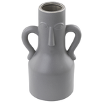 Blumenvase TRIPOLI Keramik 21 cm Grau