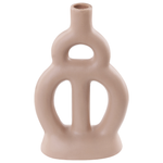 Blumenvase KOZANI Keramik 28 cm Sandbeige