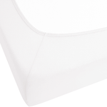 Spannbettlaken JANBU Baumwolle 90 x 200 cm Weiss