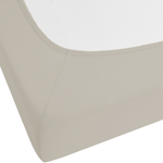 Spannbettlaken JANBU Baumwolle 180 x 200 cm Taupe