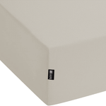 Spannbettlaken JANBU Baumwolle 180 x 200 cm Taupe