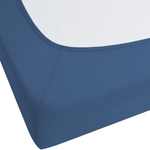 Spannbettlaken JANBU Baumwolle 90 x 200 cm Marineblau