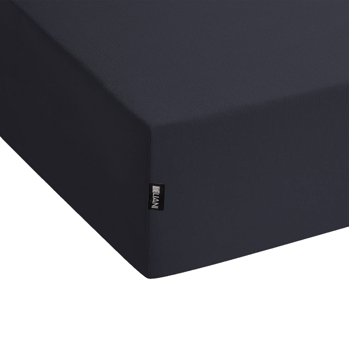 Spannbettlaken JANBU Baumwolle 180 x 200 cm Schwarz
