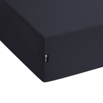 Spannbettlaken JANBU Baumwolle 180 x 200 cm Schwarz