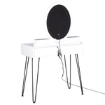 Schminktisch mit Spiegel und Hocker SOYE LED Weiss