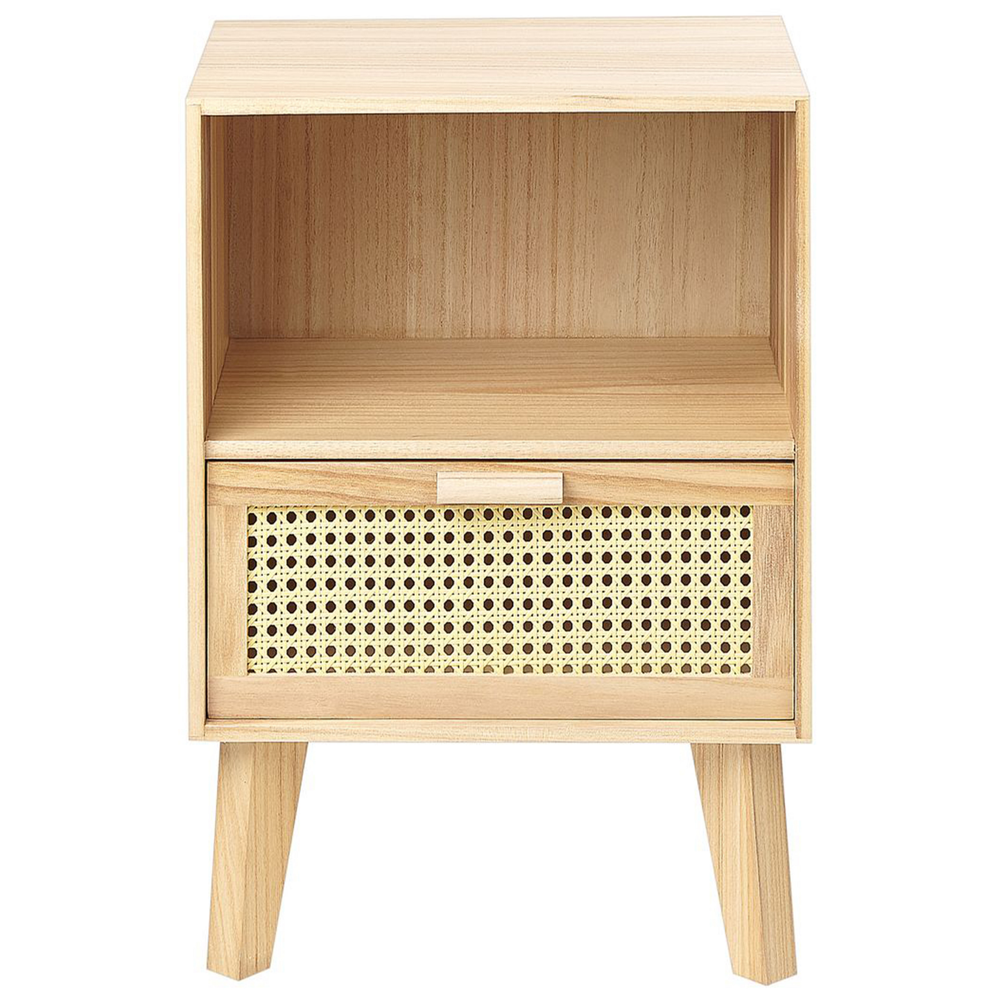 Nachttisch mit 1 Schublade SENEY Paulownia-Holz Hellbraun