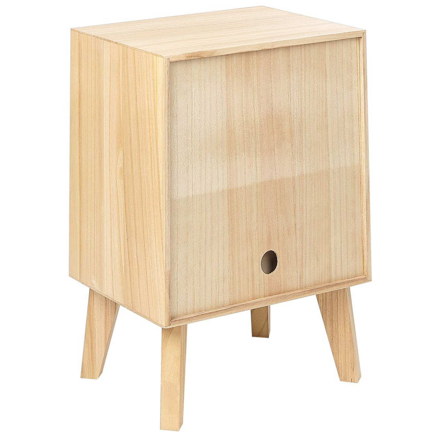 Nachttisch mit 1 Schublade SENEY Paulownia-Holz Hellbraun