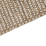 Teppich Wolle beige 140 x 200 cm Kurzflor BANOO