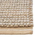 Teppich Wolle beige 140 x 200 cm Kurzflor BANOO