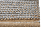 Teppich Wolle grau 140 x 200 cm Kurzflor BANOO