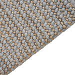 Teppich Wolle grau 80 x 150 cm Kurzflor BANOO