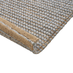 Teppich Wolle grau 80 x 150 cm Kurzflor BANOO