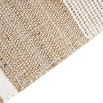 Teppich Jute beige / weiss 160 x 230 cm Streifenmuster Kurzflor zweiseitig TALPUR