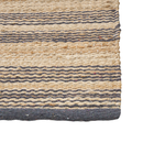 Teppich Jute beige / grau 160 x 230 cm Streifenmuster Kurzflor zweiseitig BUDHO