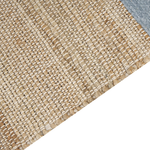 Teppich Jute beige / hellblau 160 x 230 cm Streifenmuster Kurzflor zweiseitig TALPUR