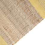 Teppich Jute beige / gelb 160 x 230 cm Streifenmuster Kurzflor zweiseitig TALPUR