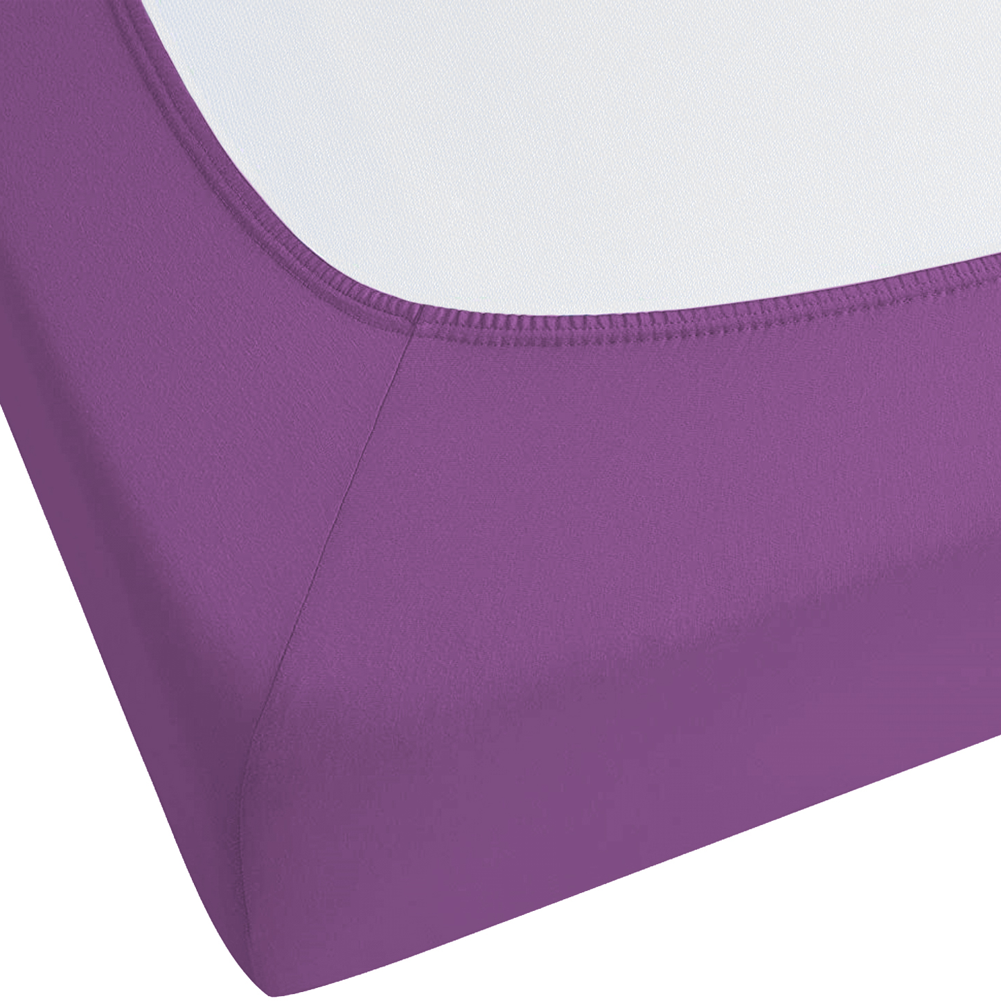 Spannbettlaken JANBU Baumwolle 180 x 200 cm Purpur