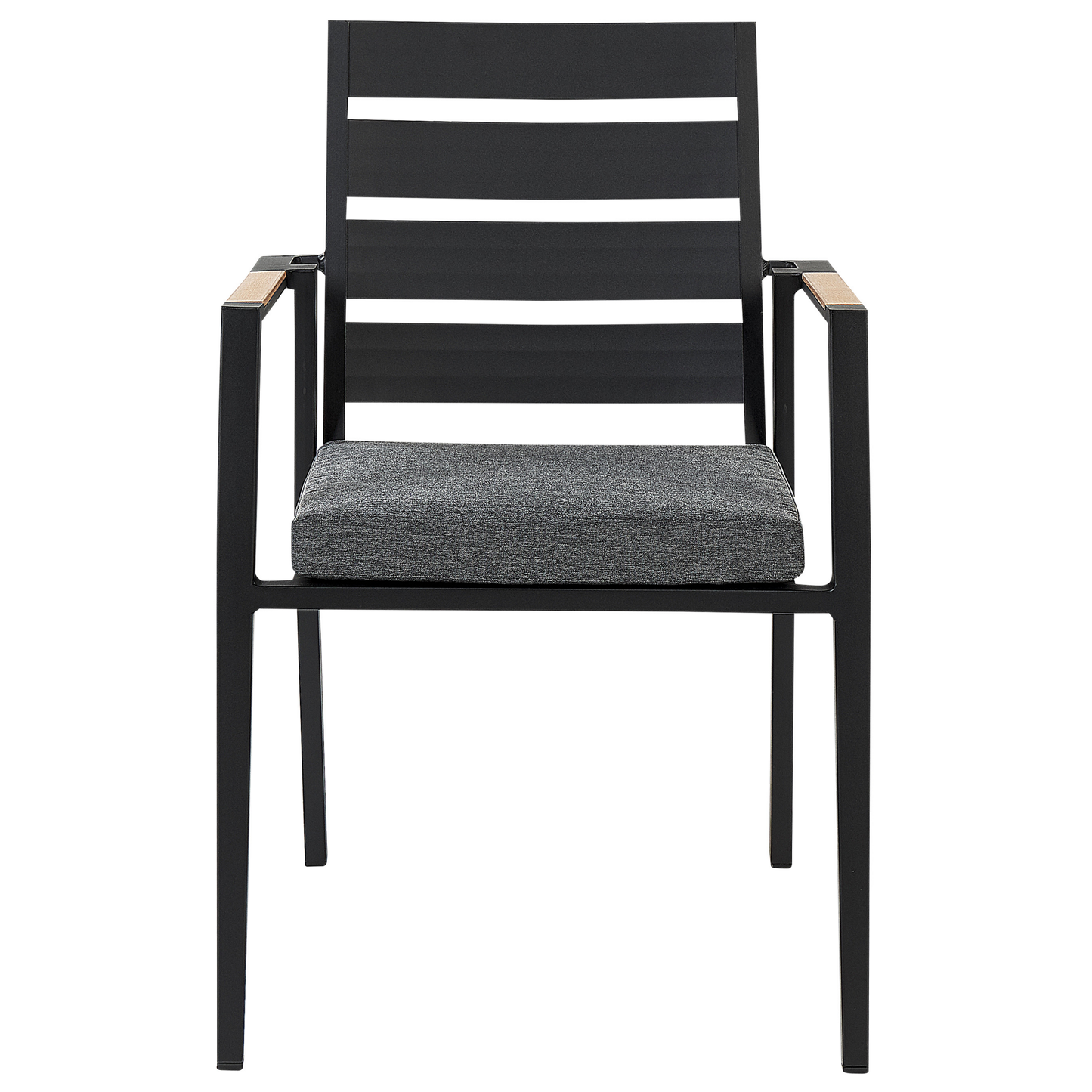 Gartenmöbel Set 4-Sitzer OLMETTO/TAVIANO inkl. Kissen Metall Schwarz