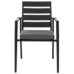 Gartenmöbel Set 4-Sitzer OLMETTO/TAVIANO inkl. Kissen Metall Schwarz