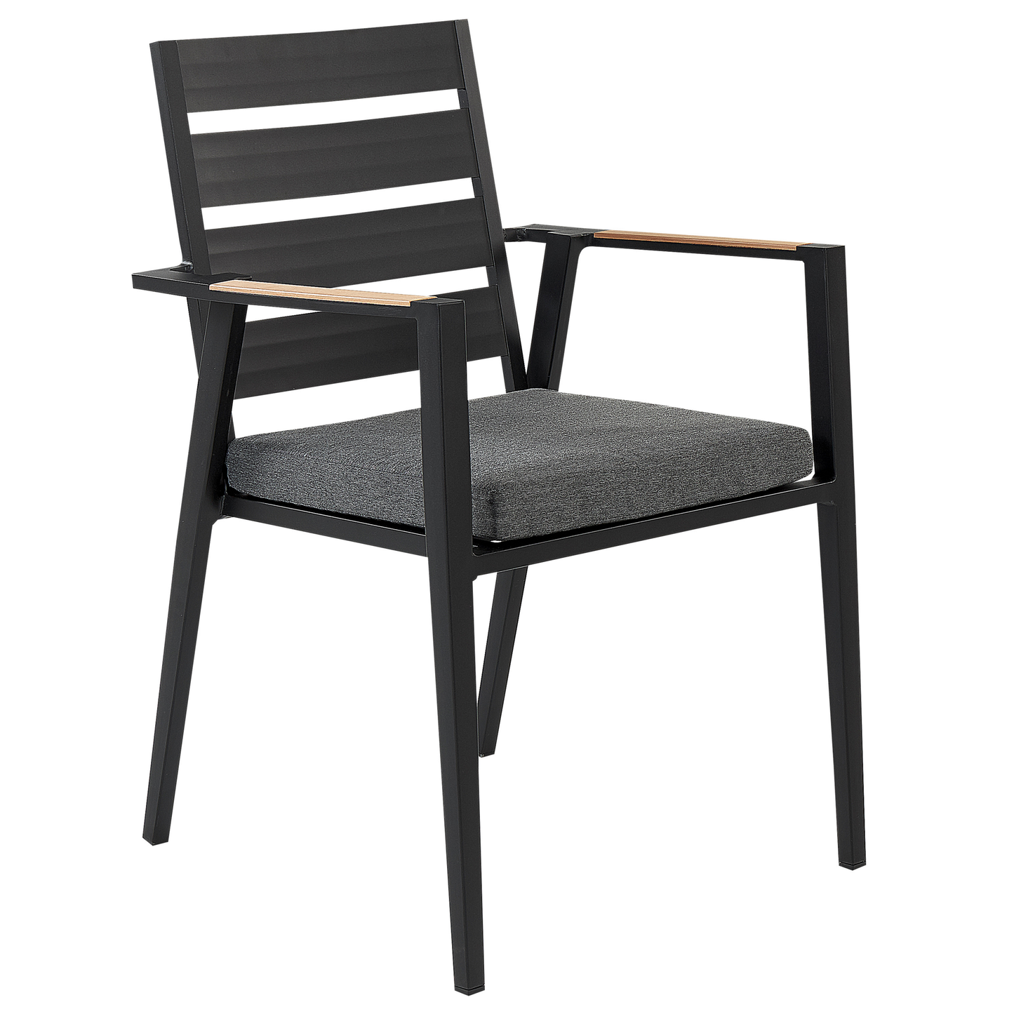 Gartenmöbel Set 4-Sitzer OLMETTO/TAVIANO inkl. Kissen Metall Schwarz