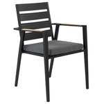 Gartenmöbel Set 4-Sitzer OLMETTO/TAVIANO inkl. Kissen Metall Schwarz