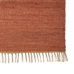 Teppich Jute rot 160 x 230 cm Kurzflor zweiseitig LUNIA