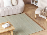 Teppich Jute hellgrün 160 x 230 cm Kurzflor zweiseitig LUNIA
