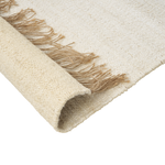 Teppich Jute hellbeige 160 x 230 cm Kurzflor zweiseitig LUNIA