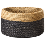 Aufbewahrungskorb Jute naturfarben / schwarz 3er Set JABAR