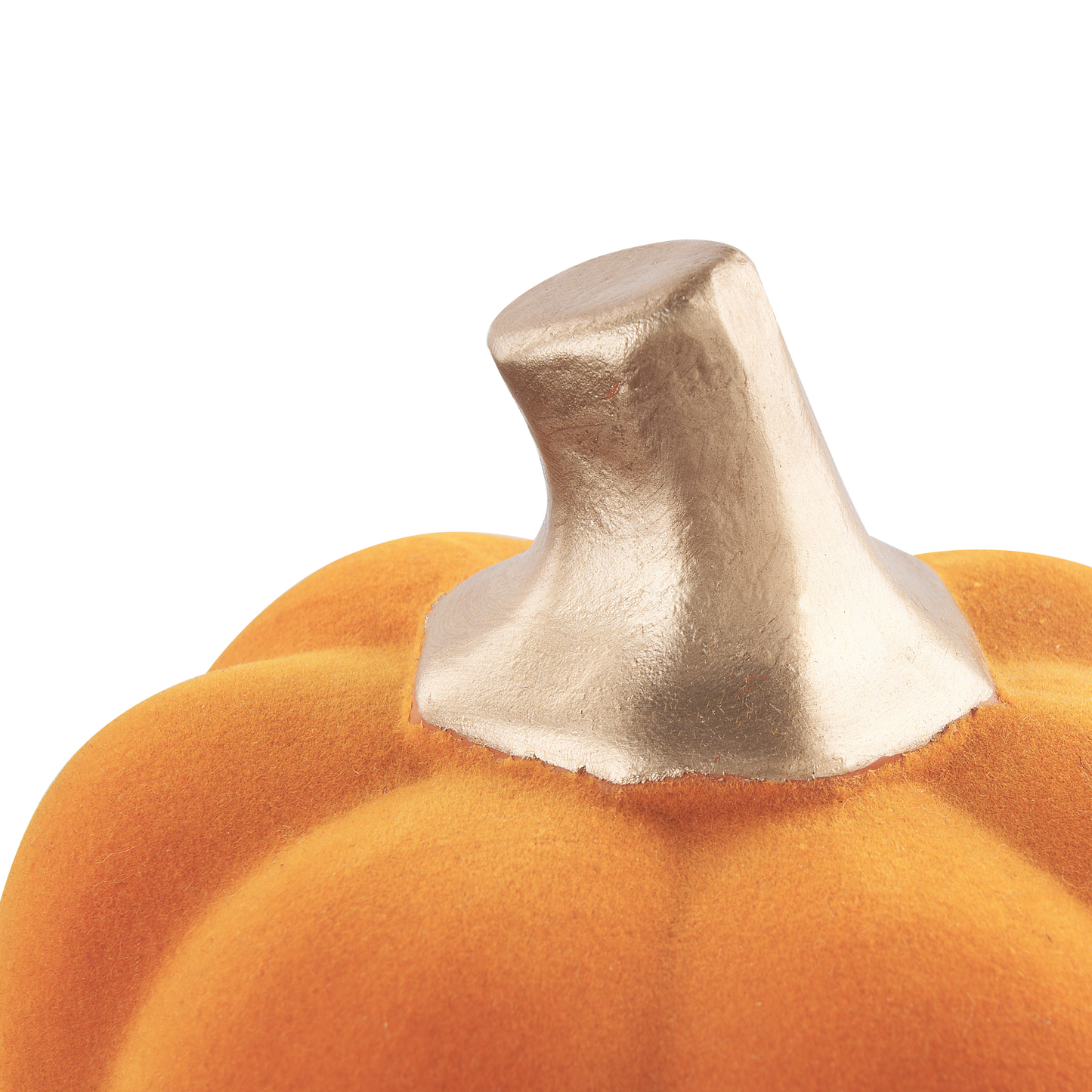 Dekofigur Kürbis KALAMATA Samtstoff Orange