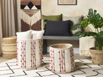 Korb Baumwolle beige / rot 2er Set KHEL