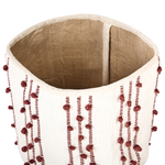 Korb Baumwolle beige / rot 2er Set KHEL