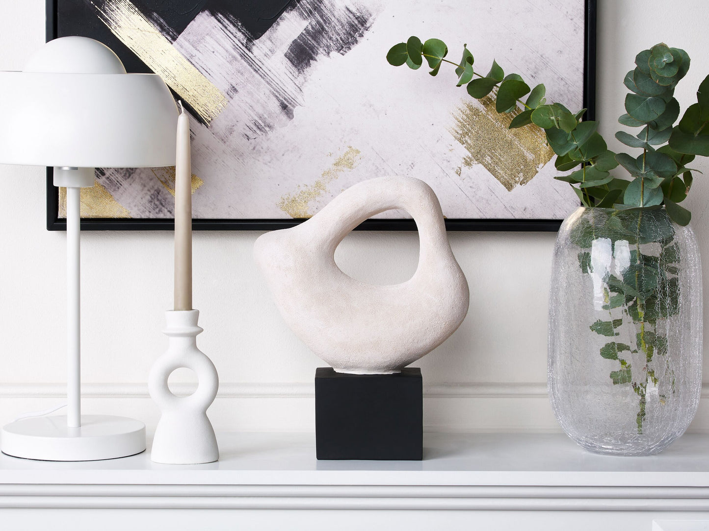 Dekofigur KAVALA Keramik Cremeweiss