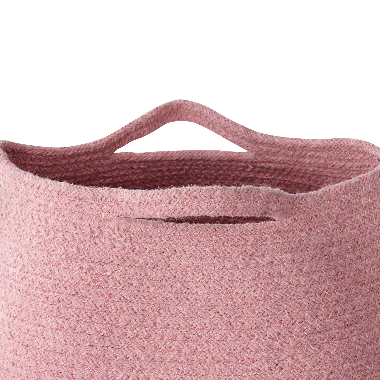 Textilkorb Baumwolle rosa 2er Set PANJGUR