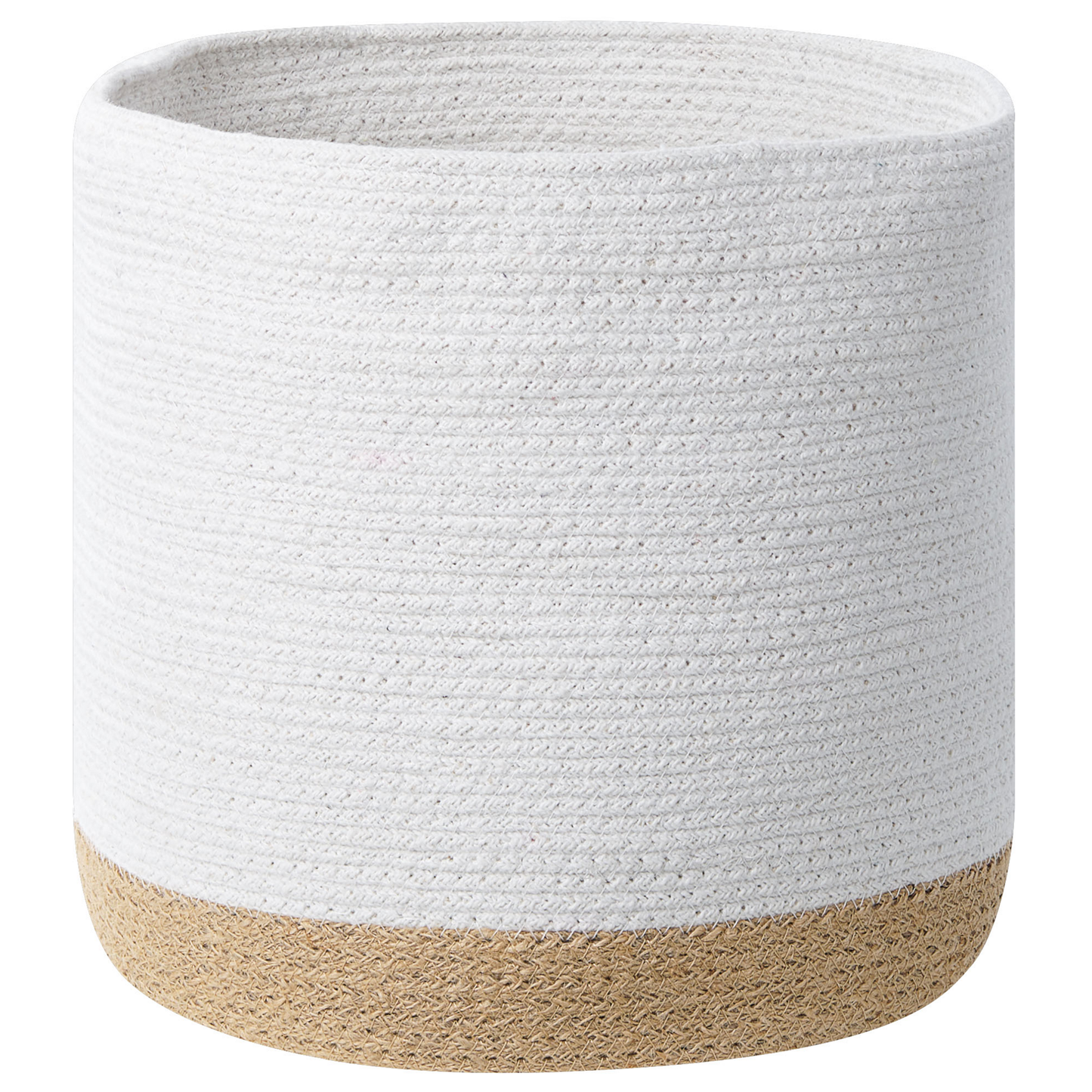 Textilkorb Baumwolle weiss / beige 3er Set BASIMA