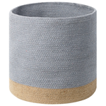Textilkorb Baumwolle grau / beige 3er Set BASIMA
