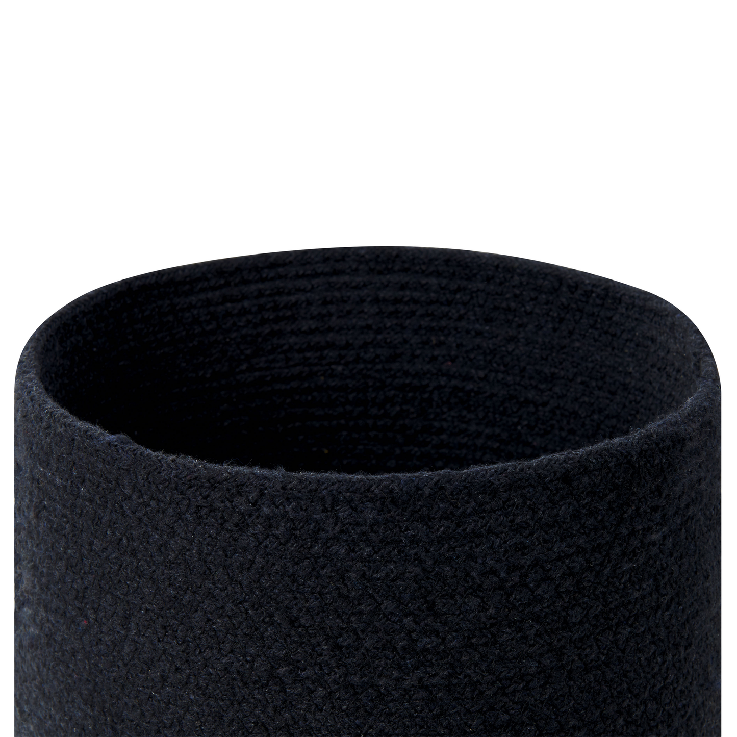 Textilkorb Baumwolle schwarz / beige 3er Set BASIMA