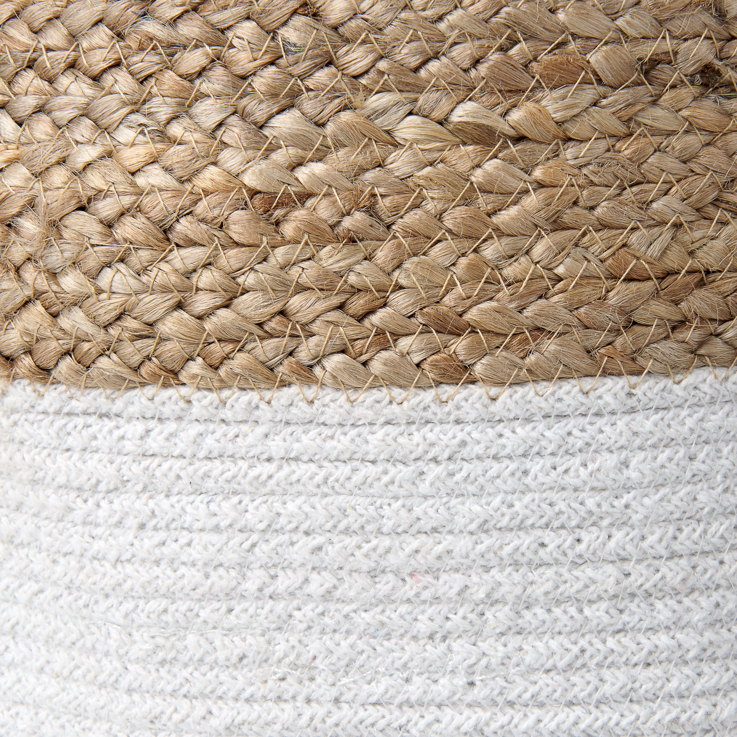 Aufbewahrungskorb Jute weiss / beige 2er Set GAJAR