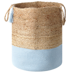 Aufbewahrungskorb Jute weiss / blau 2er Set GAJAR