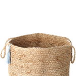 Aufbewahrungskorb Jute weiss / blau 2er Set GAJAR