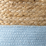 Aufbewahrungskorb Jute weiss / blau 2er Set GAJAR