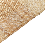 Teppich Jute hellbeige / braun 80 x 150 cm Streifenmuster Kurzflor KARKIN