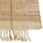 Teppich Jute hellbeige / braun 200 x 300 cm Streifenmuster Kurzflor KARKIN