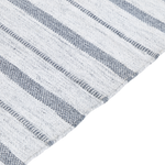 Outdoor Teppich cremeweiss / grau 160 x 230 cm Streifenmuster Kurzflor BADEMLI