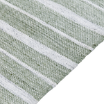 Outdoor Teppich dunkelgrün / weiss 160 x 230 cm Streifenmuster Kurzflor BADEMLI