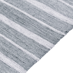 Outdoor Teppich hellgrau / weiss 160 x 230 cm Streifenmuster Kurzflor BADEMLI