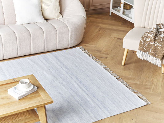 Teppich hellblau 160 x 230 cm Kurzflor MALHIA