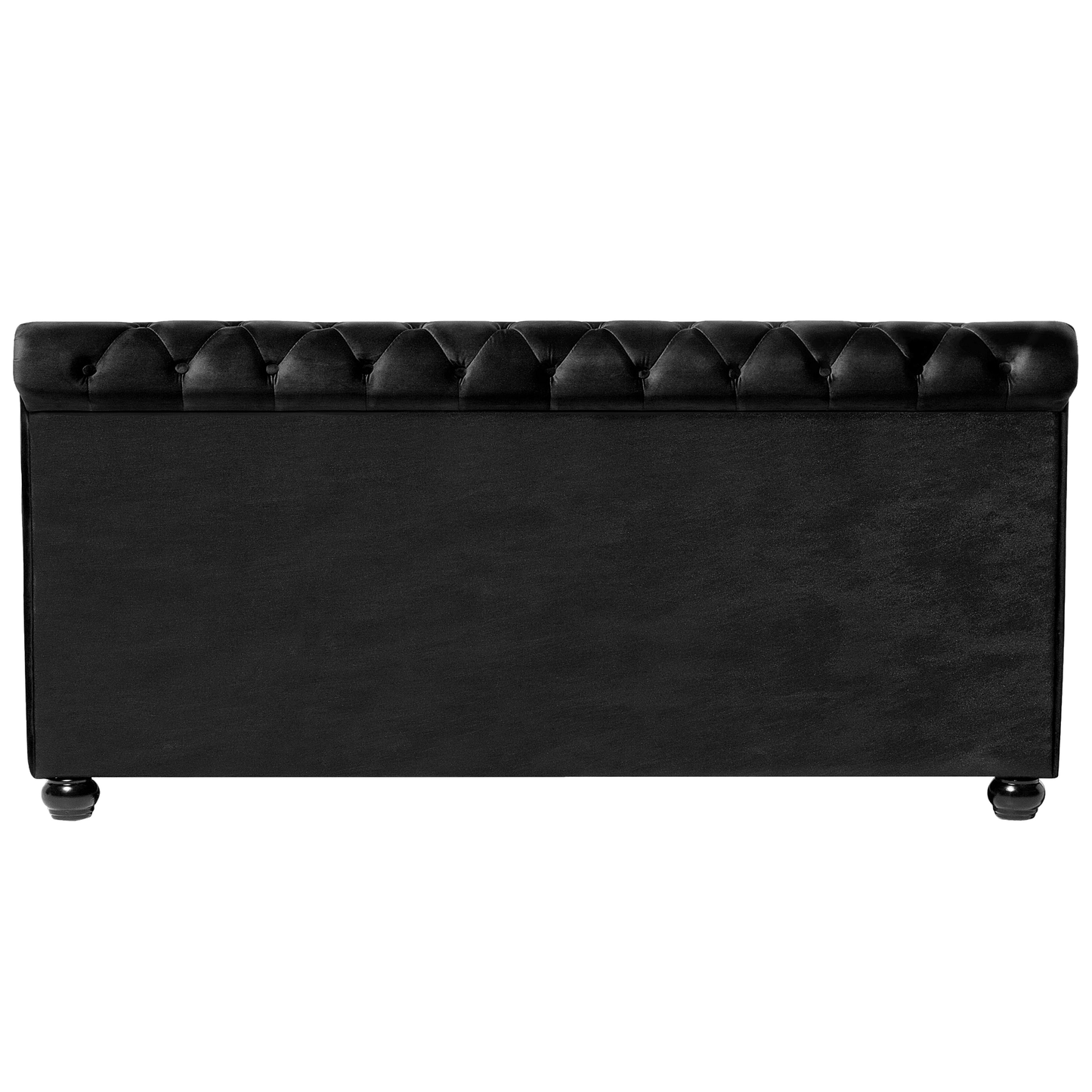 Wasserbett Samtstoff AVALLON 140 x 200 cm Schwarz